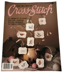 For The Love Of Cross Stitch Magazine January 1989 Country Sampler Patterns Cat - Picture 1 of 24