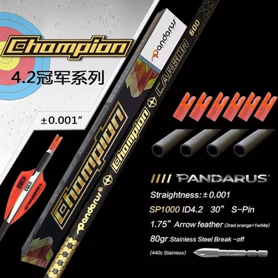 12pcs Pure Carbon Arrows SP400-1600 0.001" ID4.2mm Archery Bow Target PANDARUS - Image 1 of 4