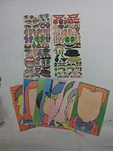 Funforms Lee Publikationen Aufkleber Make Funny Faces Vintage 1974 - Bild 1 von 5