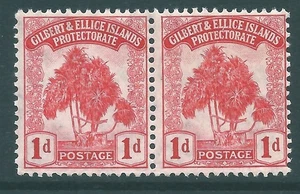 GILBERT & ELLICE ISLANDS PROTECTORATE 1911 mint 1d pair SG9 - Picture 1 of 2