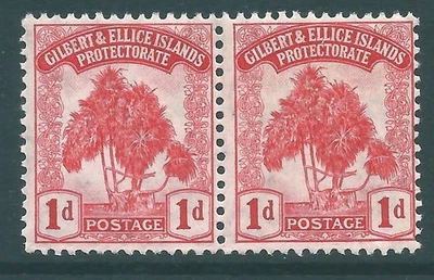 GILBERT & ELLICE ISLANDS PROTECTORATE 1911 mint 1d pair SG9 - Image 1 of 2