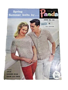 intage Panda Knitting Pattern Book No 632 Spring Summer Knits 2nd Edition - Picture 1 of 3