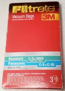 3M 68700A Kenmore & Panasonic Filtrete Staubsaugerbeutel 3 Stück Neu im Karton C Q 5055 2011 - Bild 1 von 13