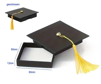 Prüfung bestanden Geschenk Schachtel Hut Akademiker Universität Bachelor Master
