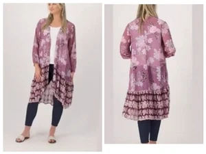All Worthy Hunter McGrady Staubtuch Größe 3X Blumendruck Mauve UVP 47 $ - Bild 1 von 10
