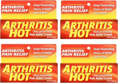 Arthritis Hot Pain Relief Creme 3 oz (Pack of 4) - Image 1 of 4