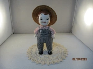 Vintage Campbell's Soup Kid 9.5" in Bibs w/hat, missing little finger on L hand - Picture 1 of 3
