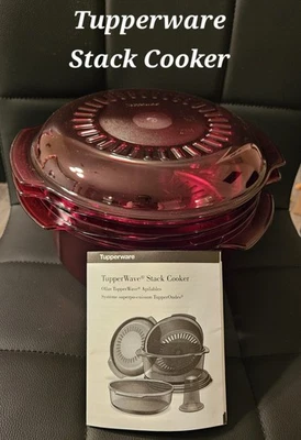Tupperware TupperWave Stack Cooker 5 piezas. Juego Colador Arándano USA Foto 1 de 4