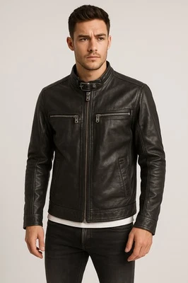 G-Star Premium Leather Biker Jacket - Image 1 of 4