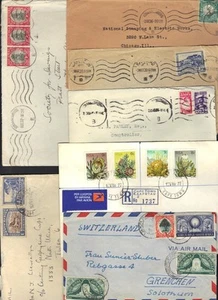 SUDÁFRICA 1940-70 COLL OF 11 COMM CVRS MOST TO US VARIOS FRANKINGS Y CIUDADES - Imagen 1 de 2