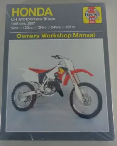 Manual de Reparación Honda Cr Motocross Bicicletas 80 85 125 250 500 Año: 1986- - Imagen 1 de 1