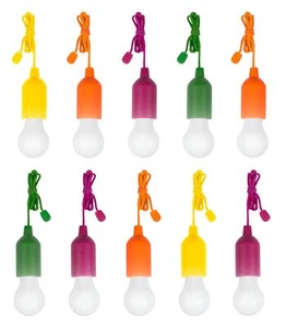 10 X Lampadina A Led Portatile Colorata A Pile Per Casa Campeggio Giardino - Foto 1 di 5