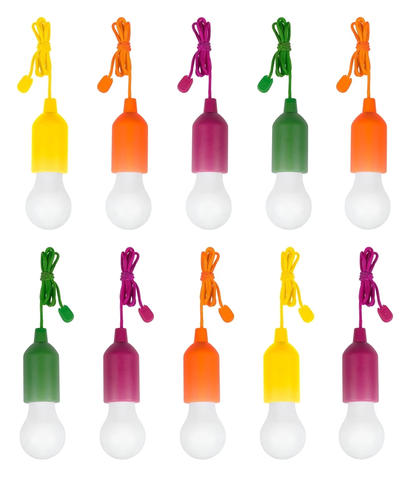 10 X Lampadina A Led Portatile Colorata A Pile Per Casa Campeggio Giardino - Immagine 1 di 4