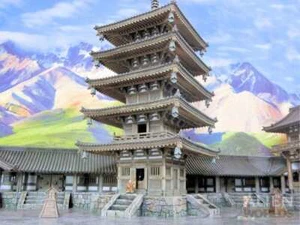 Samurai Temple Pagoda - Tabletop Terrain Compatible with Test of Honor Bushido - Picture 1 of 10