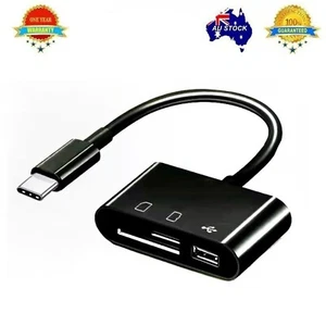 3in1 Card Reader type C to USB Micro SD TF Memory Camera OTG Adapter - Photo 1 sur 5