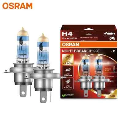 OSRAM H4 HB2 Night Breaker 220 Car Halogen Headlight +220% Bright 12V 60/55W - Image 1 of 4