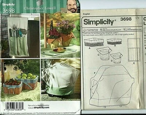 S 3698 sewing pattern Designer BARBEQUE ACCESSORIES sew Christopher Lowell UNCUT - Picture 1 of 1