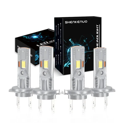 For Volvo S70 Sedan 4-Door 1998-2002 H7+H7 LED Headlight High Low Beam Bulbs 4PC - Изображение 1 из 4