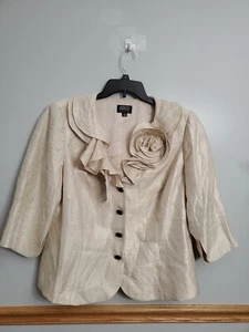 Adrianna Papell Evening Essentials Evening Jacket Size 14w - Picture 1 of 15