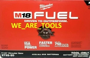 NEW Milwaukee FUEL 2732-20 M18 Circular Saw 7 1/4 Brushless 18V 18 Volt W/ Blade - Picture 1 of 1