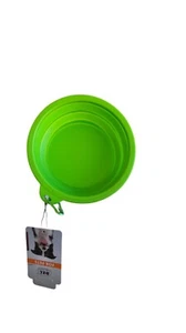 BEBEDERO Y COMEDERO PLEGABLE DE SILICONA PARA MASCOTAS VERDE DE 500 ML - Imagen 1 de 4