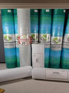 Darice Crafting Decorative Floral Mesh Ribbon New 10 rolls #2768LBX - Picture 1 of 8