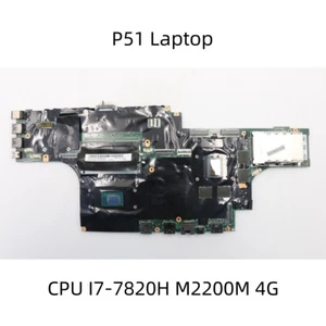 For Lenovo ThinkPad P51 Laptop Motherboard CPU I7-7820H M2200M 4G FRU: 01AV363 - Picture 1 of 7
