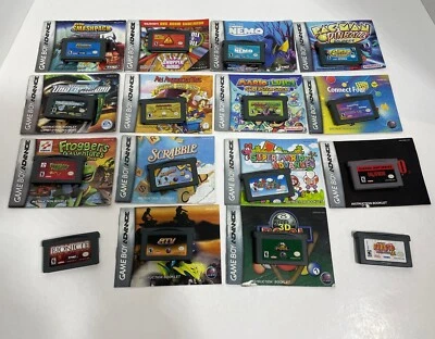 Nintendo GBA Gameboy Advance - Lote de 16 juegos: Mario/Sega/Frogger - Probado y funcionando Foto 1 de 4