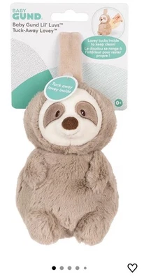 ПЛЮШЕВАЯ ИГРУШКА И ВСТРОЕННОЕ ДЕТСКОЕ ОДЕЯЛО: The Baby GUND Lil' Luvs Tuck-Away Lovey SLOTH - Изображение 1 из 4