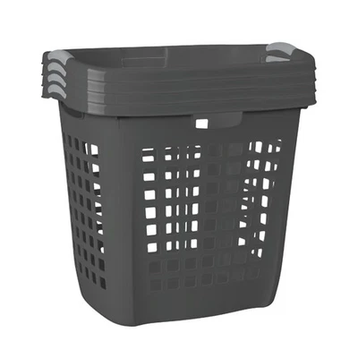 Sterilite Ultra Easy Carry Laundry Basket, 2.1 Bushel with Handles, Grey, 4 Pack - Image 1 of 4