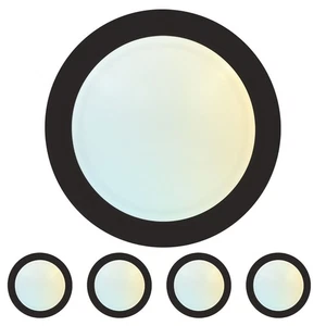 Luxrite 6 Inch LED Disk Lights 5CCT 2700K-5000K 1000LM Damp Rated Black 4-Pack - Picture 1 of 7