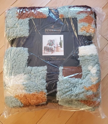 Pendleton Sherpa Fleece Throw Avra Valley Reversible 50”x70” New - Image 1 of 4