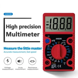 AN8206 Mini Multímetro Digital LCD Pantalla Grande Onda Salida Amperio - Imagen 1 de 10