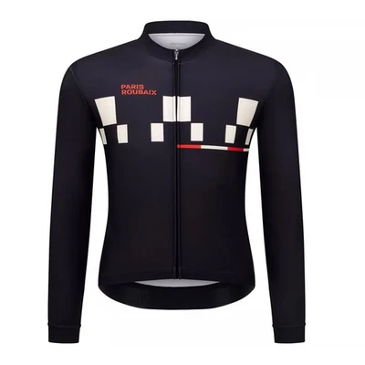 2025 男式保暖抓绒巴黎自行车球衣骑行长袖球衣夹克 — 第 1/4 张图片