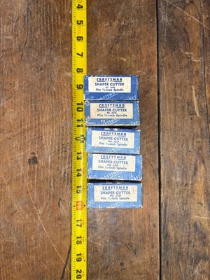 Винтажные формирующие головки резаки Craftsman отверстие 1/2 дюйма отделка молдингом для деревообработки - Изображение 1 из 4