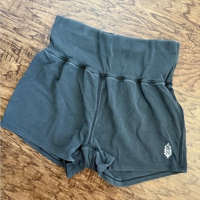 FREE PEOPLE MOVEMENT Biker Shorts High Waisted Boxer Bottoms Washed Black Gray M - Image 1 of 4