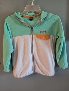 Patagonia Jacket Kids M 10 Fleece Micro D Snap-T Steam Blue - Picture 1 of 4