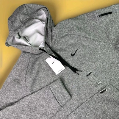 Pullover Nike Therma Para Hombre Grande Therma-FIT Con Capucha Fitness Gris Nuevo Con Etiquetas Foto 1 de 4