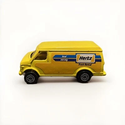 Vintage Corgi Juniors Yellow Hertz Rental U.S. Van 1/64 Diecast/Plastic Chevy - Image 1 of 4