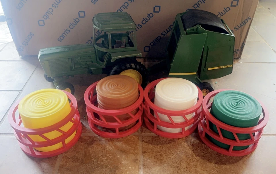 1/16 Scale Cattle Round Bale Hay Feeders (4) Red - 3D Printed - Livestock - toys - Image 1 of 1