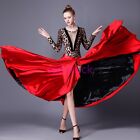 Robe de danse femme Latin Paso double cape performance costume rouge États-Unis