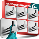 Menz Handtuchhalter Ohne Bohren 6Er SET - Handtuchhaken Bad Edelstahl