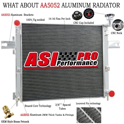 3-Row  Radiator Fits 1999-2005 2002 Jeep Grand Cherokee WJ WG  4.7L  V8 — 第 1/4 张图片