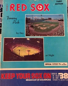 24 de agosto de 1977 Boston Red Sox vs Texas Rangers Programa de Doble Cabeza Yaz HR - Imagen 1 de 1