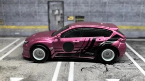 CUSTOM Dark Pink Subaru WRX STI • 2025 Hot Wheels • White Real Riders • HTF - Picture 1 of 6