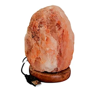 Lámpara Sal Rosa Del Himalaya Salt USB Bienestar Relajación Design H 10cm - Imagen 1 de 4