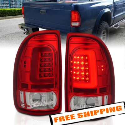 Luces traseras estilo barra LED lente roja cromada ANZO 311349 para Dodge Dakota 97-04 Foto 1 de 4