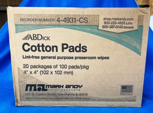 COTTON PADS 4" X 4" ***SAVE OVER $100.00** VERSUS WEBRIL HANDI PADS 20X100/CASE - Picture 1 of 1