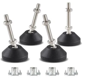 4 Pcs Adjustable Leveling Feet, Swivel Furniture Levelers Legs, Table Leg - Picture 1 of 7