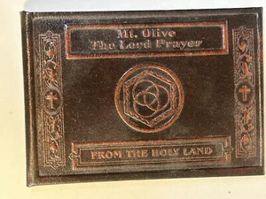 Mt Olive The Lord Prayer The Holy Land Genuine Leather Book - Picture 1 of 5